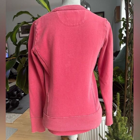 Converse One Star Red Cotton Boat Neck Sweater Pullover Shirt Top size S - Picture 2 of 12